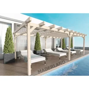 153100-large_default Pergola en bois lamellé-collé 400x400cm MARSEILLE – Maderland | Livraison rapide