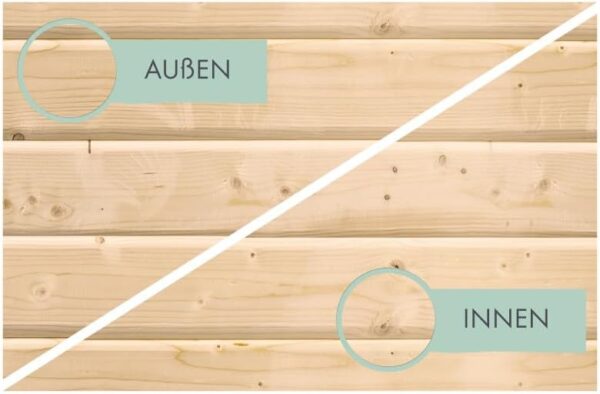 Abri à vélos en bois brut 4,6m² avec kit solaire - pour 4 vélos - Karibu