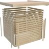 Abri à vélos en bois brut 4,6m² avec kit solaire - pour 4 vélos - Karibu