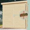 Abri à vélos en bois brut 4,6m² avec kit solaire - pour 4 vélos - Karibu