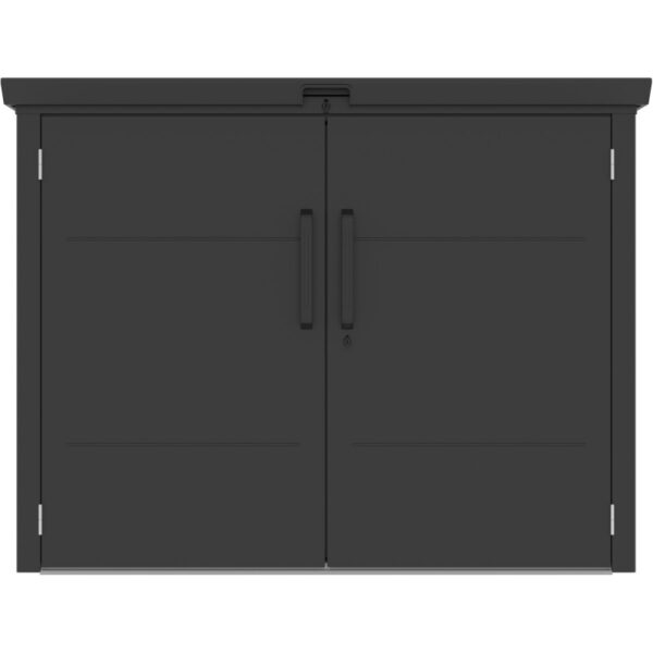 abri-2-poubelles-en-acier-galvanise-kosto-monopente-gris-fonce-kit-d-ancrage-x-metal (8) Abri 2 poubelles en acier galvanisé Kosto monopente gris foncé + kit d'ancrage - X-Métal