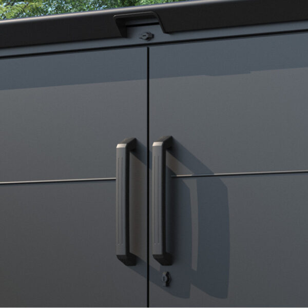 abri-3-poubelles-en-acier-galvanise-kosto-monopente-gris-fonce-kit-d-ancrage-x-metal (3) Abri 3 poubelles en acier galvanisé Kosto monopente gris foncé + kit d'ancrage - X-Métal