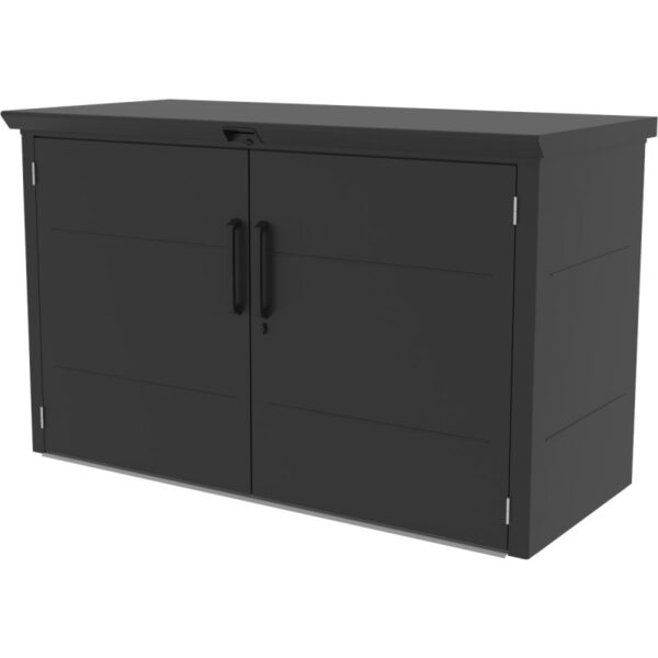 abri-3-poubelles-en-acier-galvanise-kosto-monopente-gris-fonce-kit-d-ancrage-x-metal (4) Abri 3 poubelles en acier galvanisé Kosto monopente gris foncé + kit d'ancrage - X-Métal