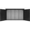 abri-3-poubelles-en-acier-galvanise-kosto-monopente-gris-fonce-kit-d-ancrage-x-metal (6) Abri 3 poubelles en acier galvanisé Kosto monopente gris foncé + kit d'ancrage - X-Métal