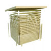 abri-a-velos-en-bois-brut-34m-pour-3-velos-karibu (8) Abri à vélos en bois gris terre 3,4m² avec kit solaire - pour 3 vélos - Karibu