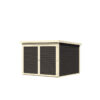 abri-a-velos-en-bois-gris-terre-46m-pour-4-velos-karibu (3) Abri à vélos en bois gris terre 4,6m² avec kit solaire - pour 4 vélos - Karibu