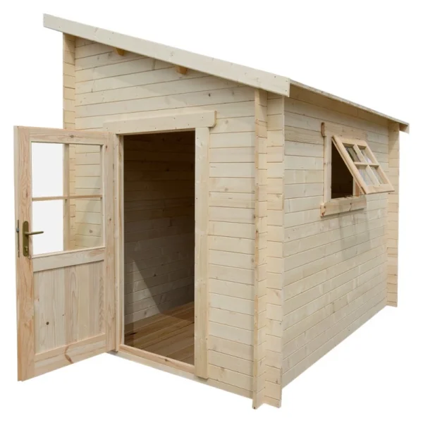 abri-adosse-596m-plus-en-bois-massif-28mm-gardy-shelter-1 Abri adossé 5,96m² PLUS en bois massif 28mm Gardy Shelter | Livraison rapide