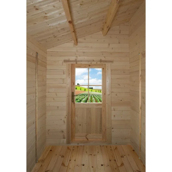 abri-adosse-596m-plus-en-bois-massif-28mm-gardy-shelter-2 Abri adossé 5,96m² PLUS en bois massif 28mm Gardy Shelter | Livraison rapide