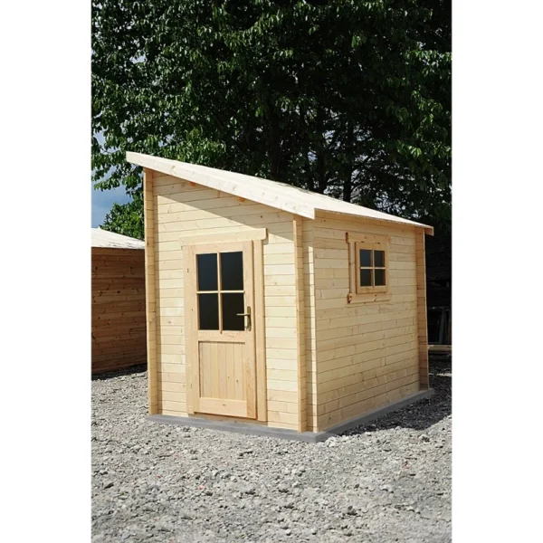 abri-adosse-596m-plus-en-bois-massif-28mm-gardy-shelter-5 Abri adossé 5,96m² PLUS en bois massif 28mm Gardy Shelter | Livraison rapide