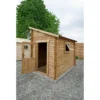 abri-adosse-596m-plus-madriers-28mm-traites-marron-gardy-shelter-2 Abri adossé 5,96m² PLUS madriers 28mm traités marron Gardy Shelter | Livraison rapide