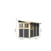 abri-adosse-en-bois-vitrifie-gris-485m-wandlitz-3-karibu (2) Abri adossé en bois vitrifié gris 4,85m² Wandlitz 3 - Karibu