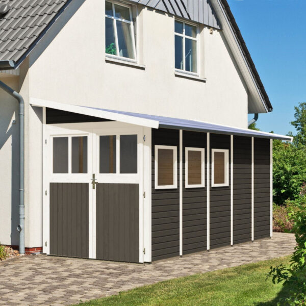 abri-adosse-en-bois-vitrifie-gris-8m-wandlitz-5-karibu (1) Abri adossé en bois vitrifié gris 8m² Wandlitz 5 - Karibu