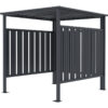 abri-de-jardin-en-acier-galvanise-kosto-double-pente-gris-fonce-705m-kit-d-ancrage-x-metal (3) Abri de Jardin en Acier Galvanisé Kosto Double Pente Gris Foncé 7,05 m² avec Kit d'Ancrage X-METAL