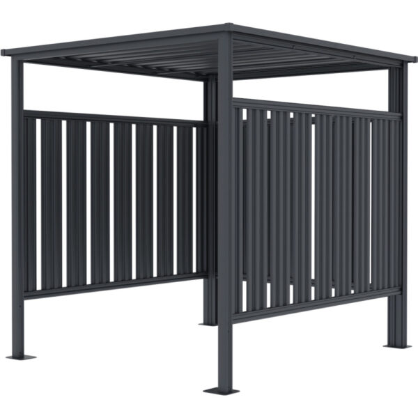 abri-de-jardin-en-acier-galvanise-kosto-double-pente-gris-fonce-705m-kit-d-ancrage-x-metal (3) Abri de Jardin en Acier Galvanisé Kosto Double Pente Gris Foncé 7,05 m² avec Kit d'Ancrage X-METAL