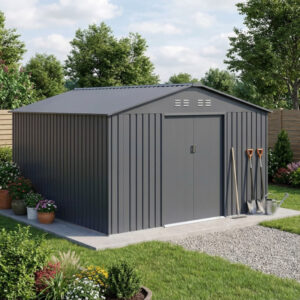 abri-de-jardin-metal-13m-first-anthracite-kit-d-ancrage-x-metal Abri de Jardin Métal 13 m² FIRST Anthracite avec Kit d'Ancrage X-METAL