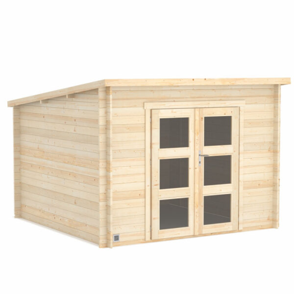 abri-de-jardin-monopente-en-bois-massif-89m-juno-modern-madriers-28mm-forest-style (1) Abri de Jardin Monopente en Bois Massif 8,9 m² JUNO Modern Madriers 28 mm Cerland