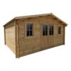 abri-en-bois-massif-198m-plus-28mm-traite-teinte-marron-gardy-shelter (2) Abri en bois massif 19,8m² PLUS 28mm traité teinté marron Gardy Shelter