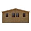 abri-en-bois-massif-198m-plus-40mm-traite-teinte-marron-gardy-shelter (12) Abri en bois massif 19,8m² PLUS 40mm traité teinté marron Gardy Shelter | Livraison rapide