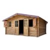 abri-en-bois-massif-198m-plus-40mm-traite-teinte-marron-gardy-shelter (19) Abri en bois massif 19,8m² PLUS 40mm traité teinté marron Gardy Shelter | Livraison rapide