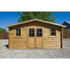 abri-en-bois-massif-198m-plus-40mm-traite-teinte-marron-gardy-shelter (5) Abri en bois massif 19,8m² PLUS 40mm traité teinté marron Gardy Shelter | Livraison rapide