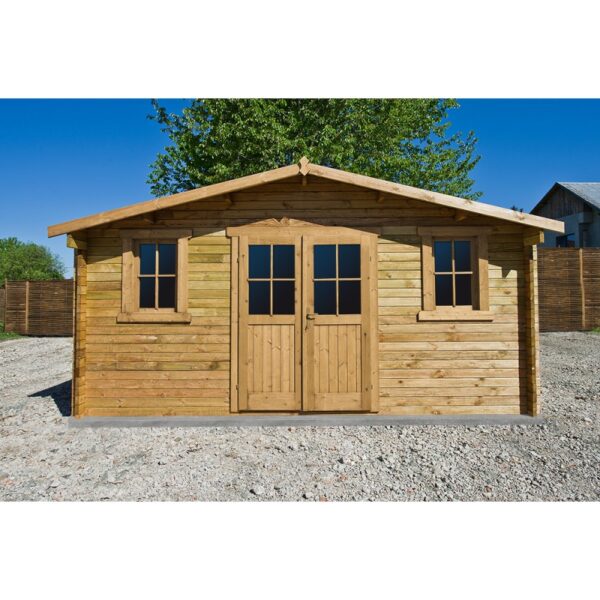 abri-en-bois-massif-198m-plus-40mm-traite-teinte-marron-gardy-shelter (5) Abri en bois massif 19,8m² PLUS 40mm traité teinté marron Gardy Shelter | Livraison rapide
