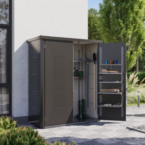 armoire-de-jardin-en-acier-galvanise-gris-anthracite-giarmadio-telluria Armoire de jardin en acier galvanisé gris anthracite Giarmadio - Telluria