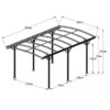 carport-en-aluminium-blanc-3x505m-et-polycarbonate-6mm-x-metal (2) Carport Aluminium Blanc 15,15 m² avec Toiture Polycarbonate 6 mm X-METAL
