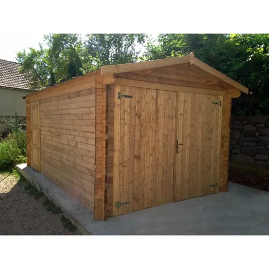feed4e9520a04c60b1815ee12ff975eb Abri cloisonné en bois 15m² MODERNE traité marron 40mm Gardy Shelter | Livraison rapide