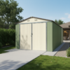 garage-double-portes-vert-pale-et-creme-18m-kit-d-ancrage-x-metal (1) Garage Métallique 18 m² Double Portes Vert Pâle et Crème avec Kit d'Ancrage X-METAL