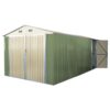 garage-double-portes-vert-pale-et-creme-18m-kit-d-ancrage-x-metal (10) Garage Métallique 18 m² Double Portes Vert Pâle et Crème avec Kit d'Ancrage X-METAL