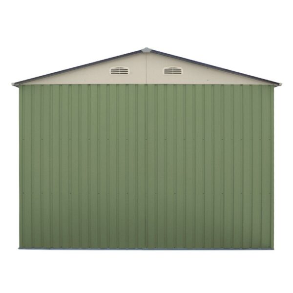 garage-double-portes-vert-pale-et-creme-18m-kit-d-ancrage-x-metal (11) Garage Métallique 18 m² Double Portes Vert Pâle et Crème avec Kit d'Ancrage X-METAL