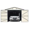 garage-double-portes-vert-pale-et-creme-18m-kit-d-ancrage-x-metal (12) Garage Métallique 18 m² Double Portes Vert Pâle et Crème avec Kit d'Ancrage X-METAL