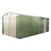 garage-double-portes-vert-pale-et-creme-18m-kit-d-ancrage-x-metal (9) Garage Métallique 18 m² Double Portes Vert Pâle et Crème avec Kit d'Ancrage X-METAL