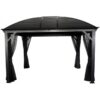 Pergola 3x4m Moreno alu anthracite et toit en acier galvanisé - SOJAG