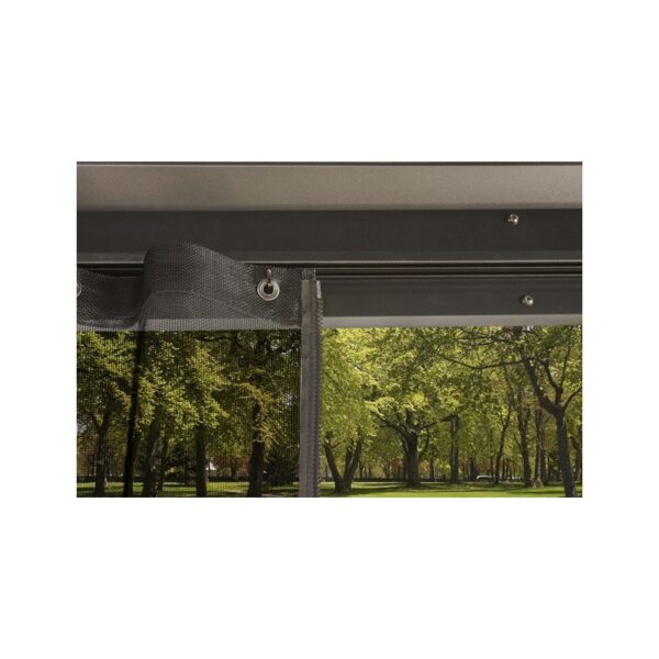 Pergola 3x4m Moreno alu anthracite et toit en acier galvanisé - SOJAG