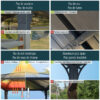 Pergola aluminium et polycarbonate 430x295,5cm Martinique 4300 Palram - Canopia