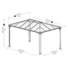 Pergola aluminium et polycarbonate 430x295,5cm Martinique 4300 Palram - Canopia