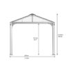 Pergola aluminium et polycarbonate 430x295,5cm Martinique 4300 Palram - Canopia