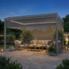 pergola-bioclimatique-autoportante-en-aluminium-gris-clair-3x3m-x-metal Pergola bioclimatique autoportante en aluminium gris clair 3x3m - X-METAL