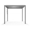pergola-bioclimatique-autoportante-en-aluminium-gris-clair-3x3m-x-metal (7) Pergola bioclimatique autoportante en aluminium gris clair 3x3m - X-METAL