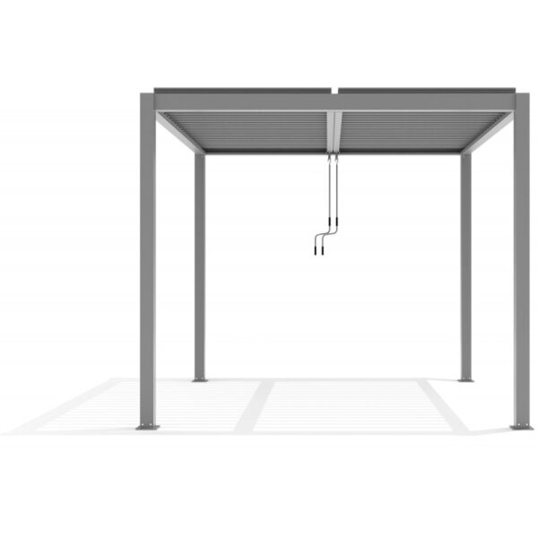 pergola-bioclimatique-autoportante-en-aluminium-gris-clair-3x3m-x-metal (8) Pergola bioclimatique autoportante en aluminium gris clair 3x3m - X-METAL