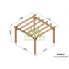 pergola-en-bois-lamelle-colle-400x400cm-marsella-maderland Pergola en bois lamellé-collé 400x400cm MARSEILLE – Maderland | Livraison rapide